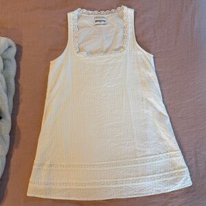 Princess Polly White Lace Trim Tank Top